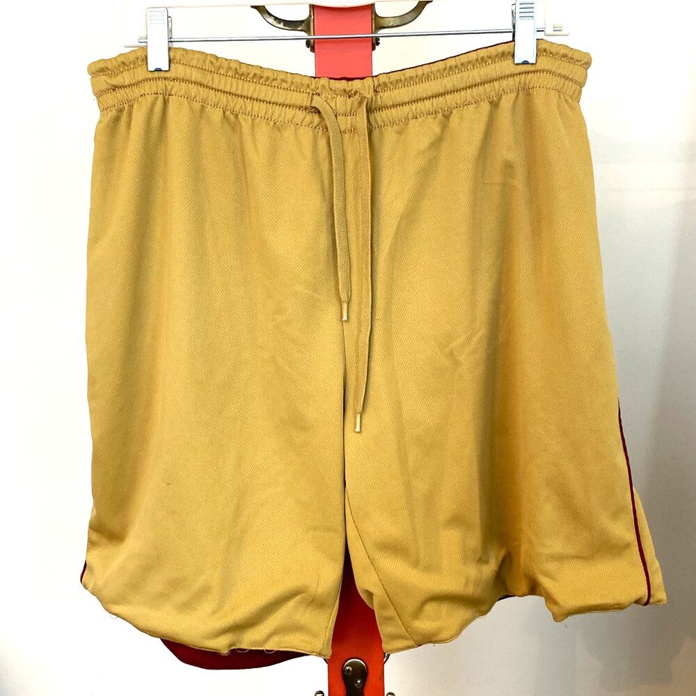 Gold and Red Reversible Athletic Shorts